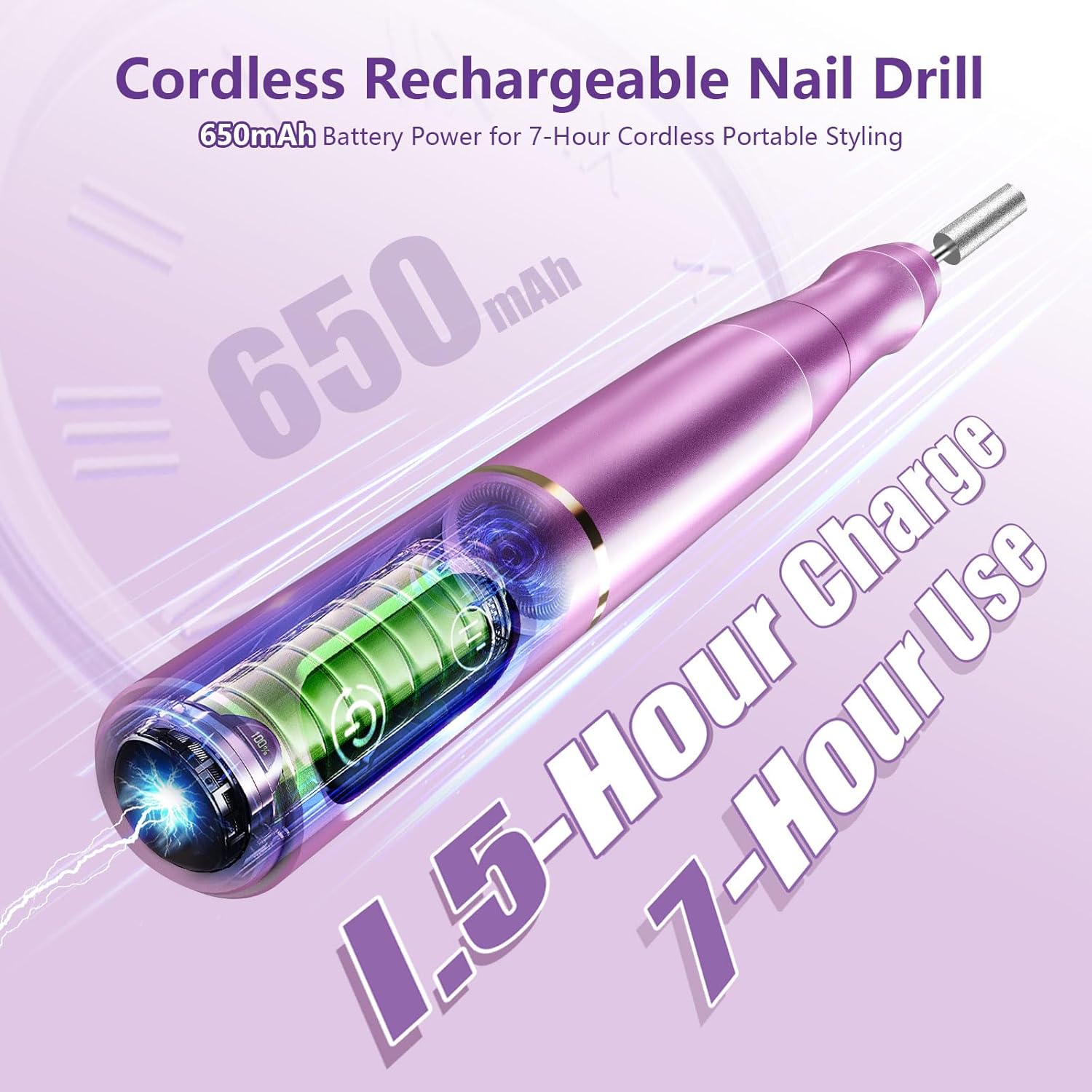 Detalle 2 de TUOBEO Cordless Nail Drill 650 mAh ๐