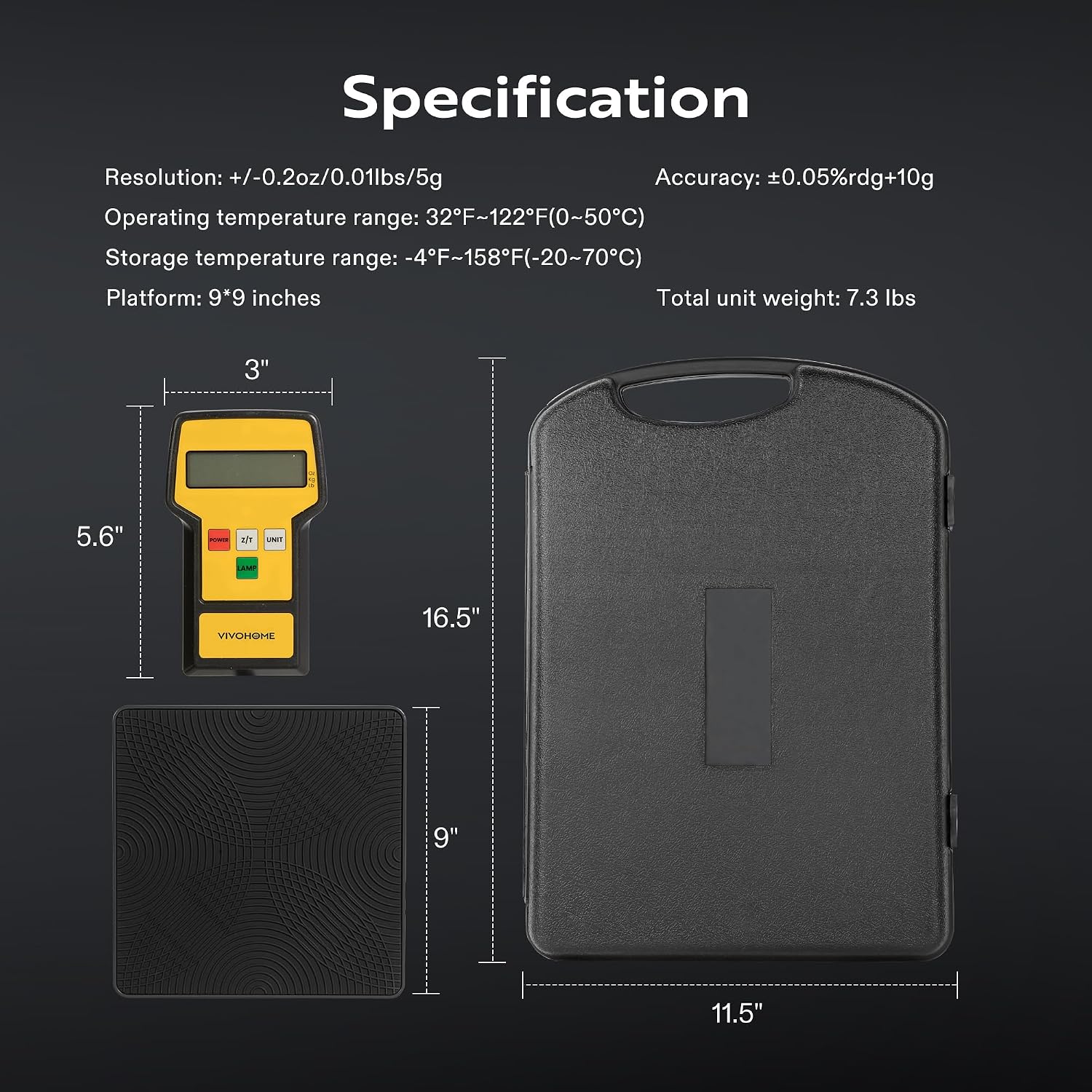 Thumbnail 6 de VIVOHOME VH104 Refrigerant Scale, 220 lb Capacity with Backlit LCD