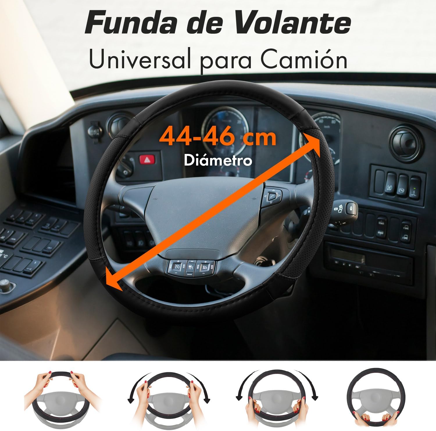 Detalle 2 de Upgrade4cars Funda Volante 44-46 cm