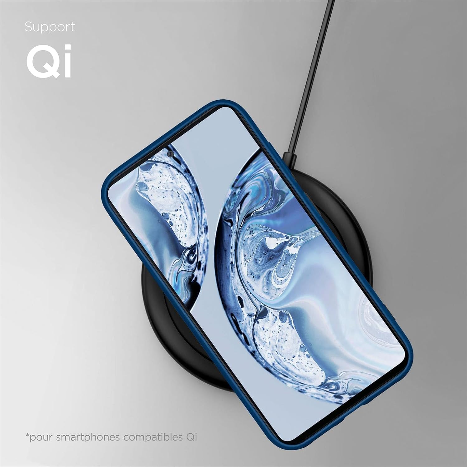 Thumbnail 4 de ONEFLOW Coque de protection souple pour Samsung Galaxy A53 5G – Silicone bleu, double couche et protection écran & appareil photo
