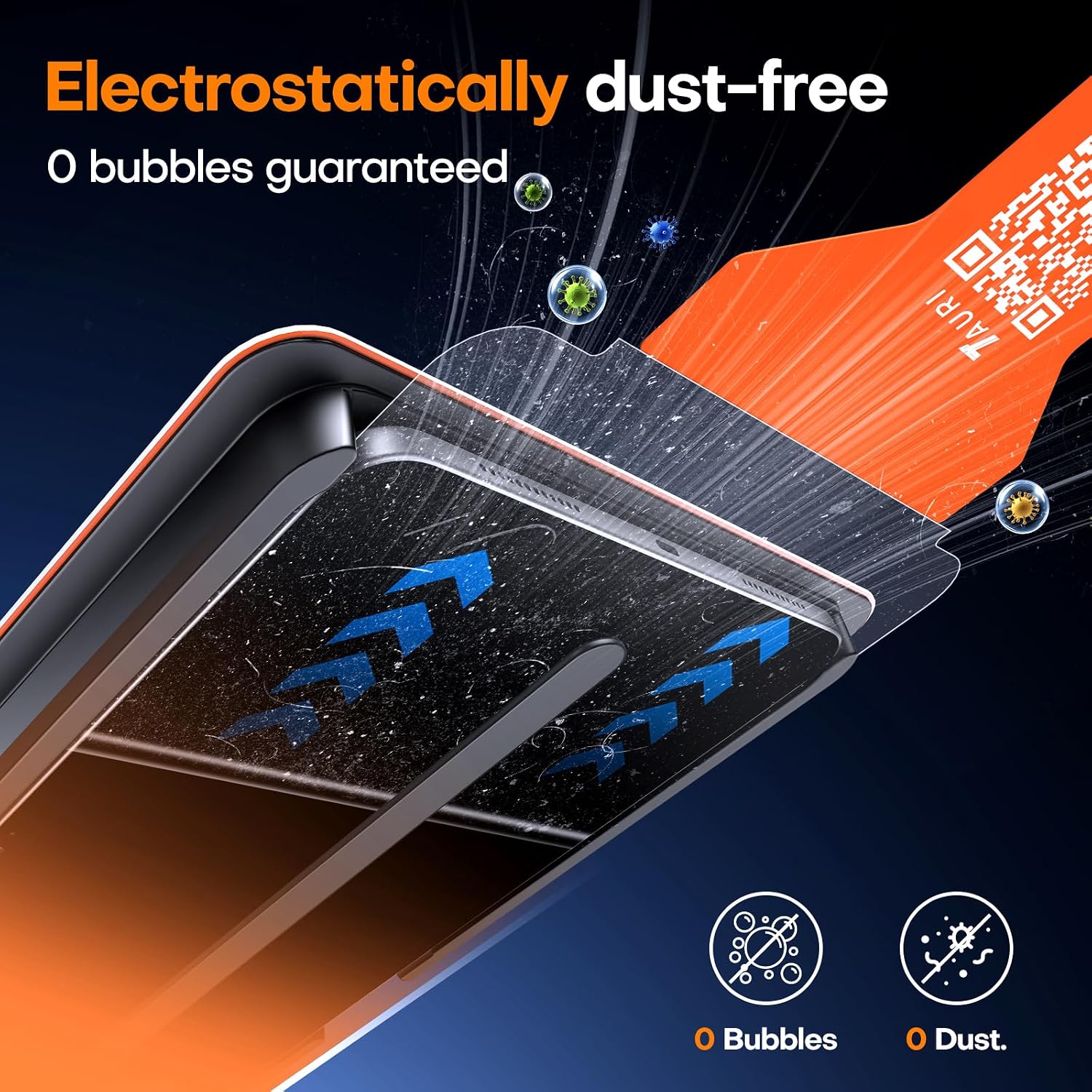 Detalle de TAURI 2 Pack for iPad (A16) 11th/10th Screen Protector – 9H Tempered Glass, Auto Dust-Removal, Full Coverage