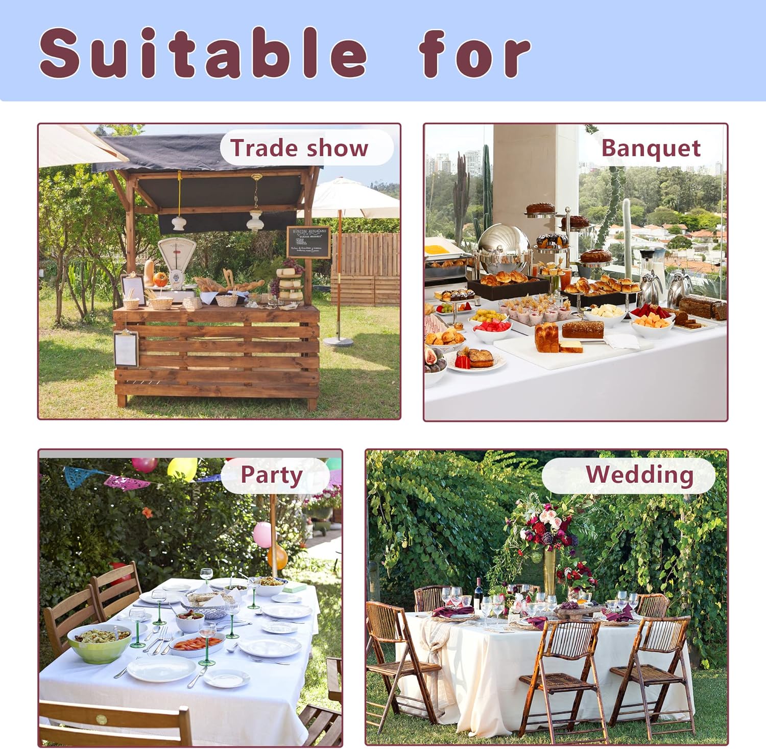 Thumbnail 6 de HolidayIdeas 2 Pack Square Fitted Table Covers 34