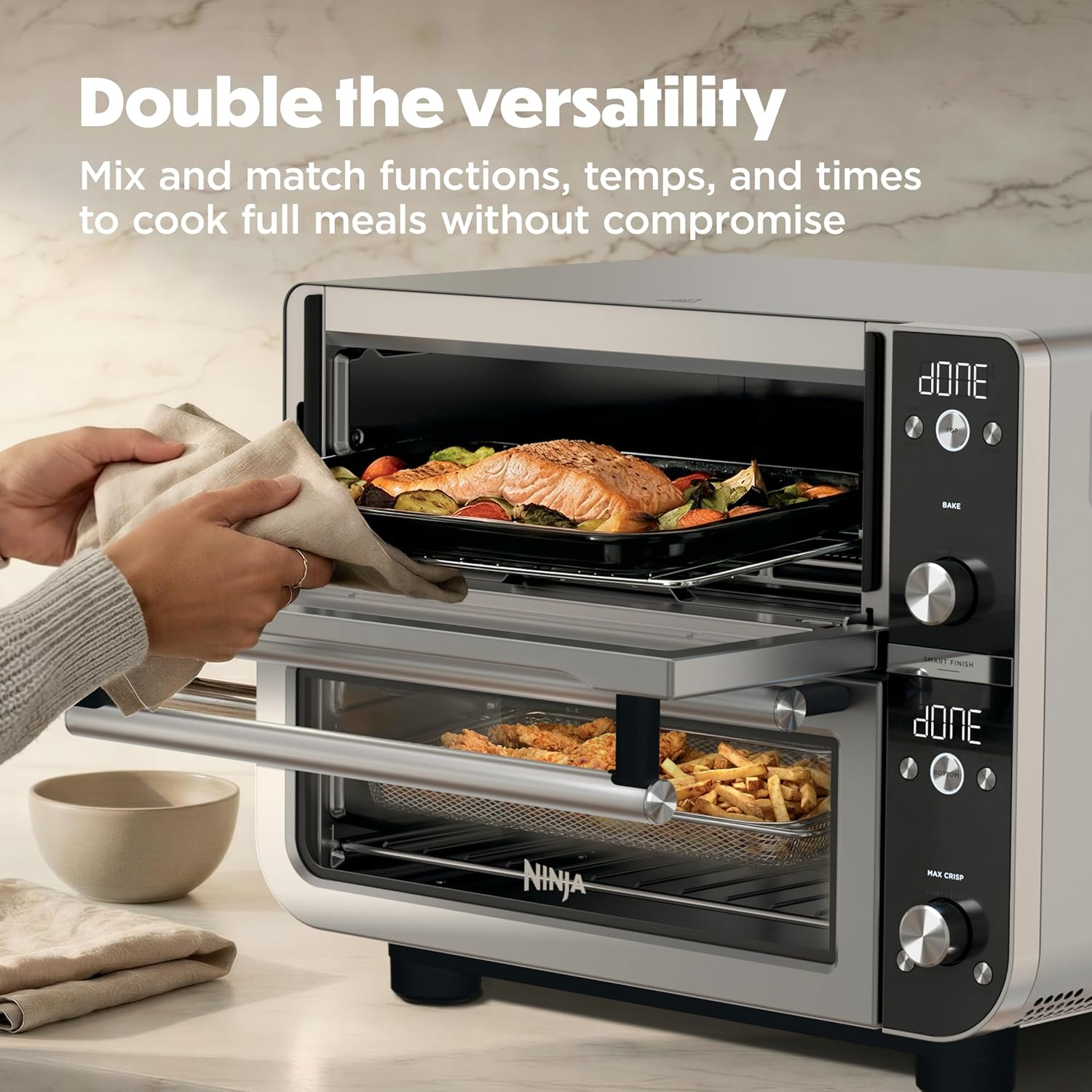 Thumbnail 3 de Ninja Double Oven Pro Smart XL Countertop Oven & Air Fryer (DCT801)