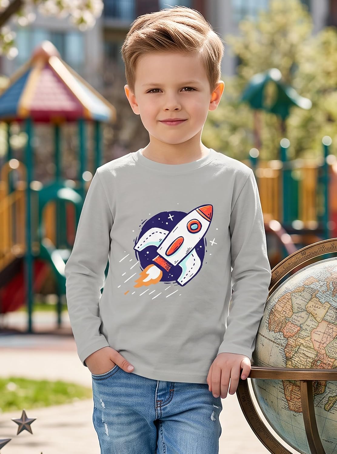 Detalle 2 de Boys' Long-Sleeve Graphic T-Shirts 2-Pack
