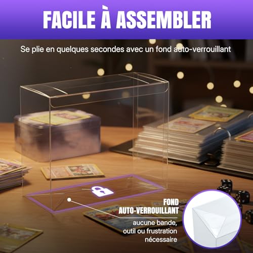 Detalle de Wigearss 10 Pièces Boîtes de Protection pour Pokémon ETB – Étui PET transparent pour Pokémon TCG