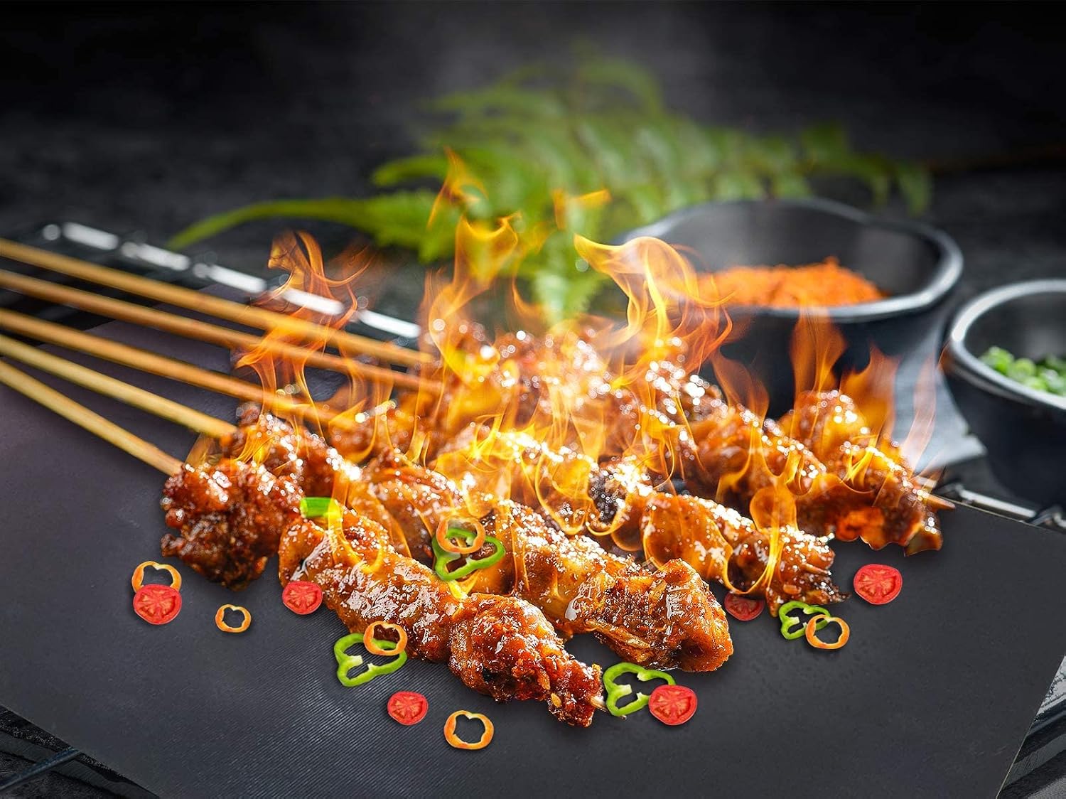 Thumbnail 4 de DIKER Grillmatte für Gasgrill (5er Set) 50x40 cm – wiederverwendbare Antihaft-Grillmatten