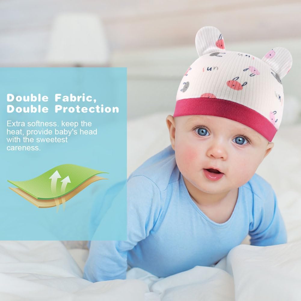 Detalle 2 de Bonnets naissance et moufles coton 100 %
