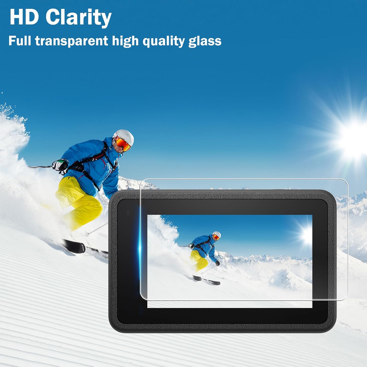 Thumbnail 3 de Simpeak 4 Set Screen Protectors for DJI Osmo Action 4 — Lens, Front and Back Screens, 9H Tempered Glass