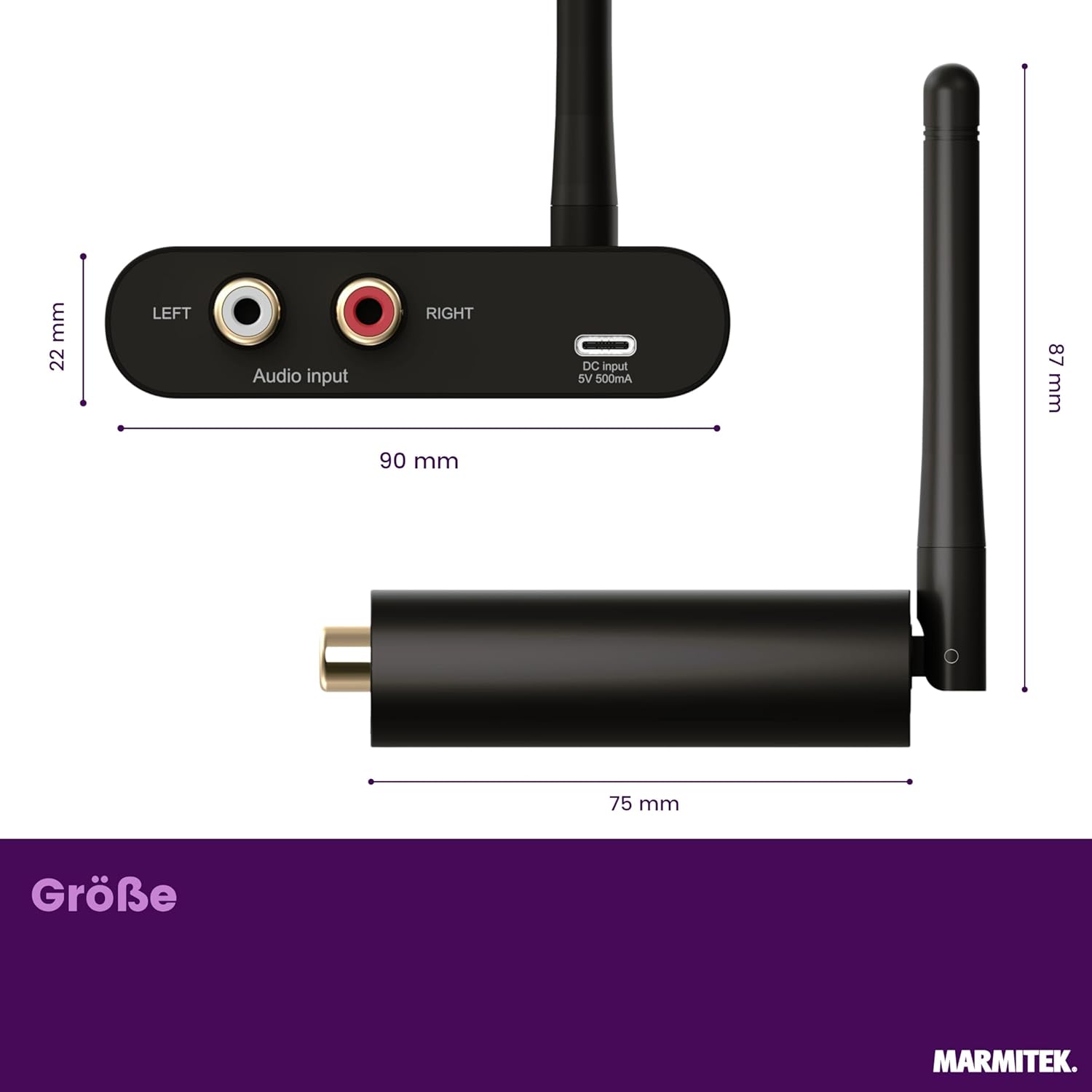 Thumbnail 6 de Marmitek Audio Anywhere 630 – Drahtloser Audio Sender/Empfänger für TV-Sound