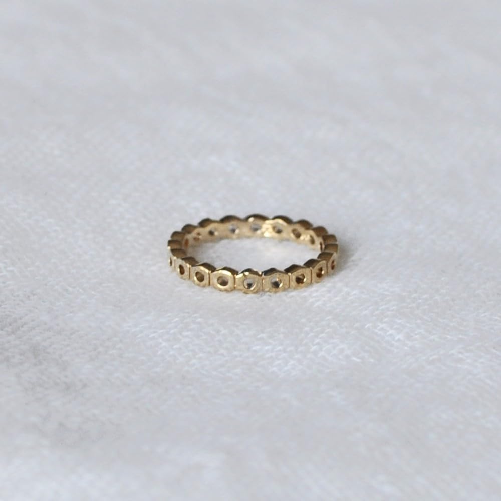 Thumbnail 4 de LES POULETTES BIJOUX - Bague Plaqué Or Ronds Ajournés