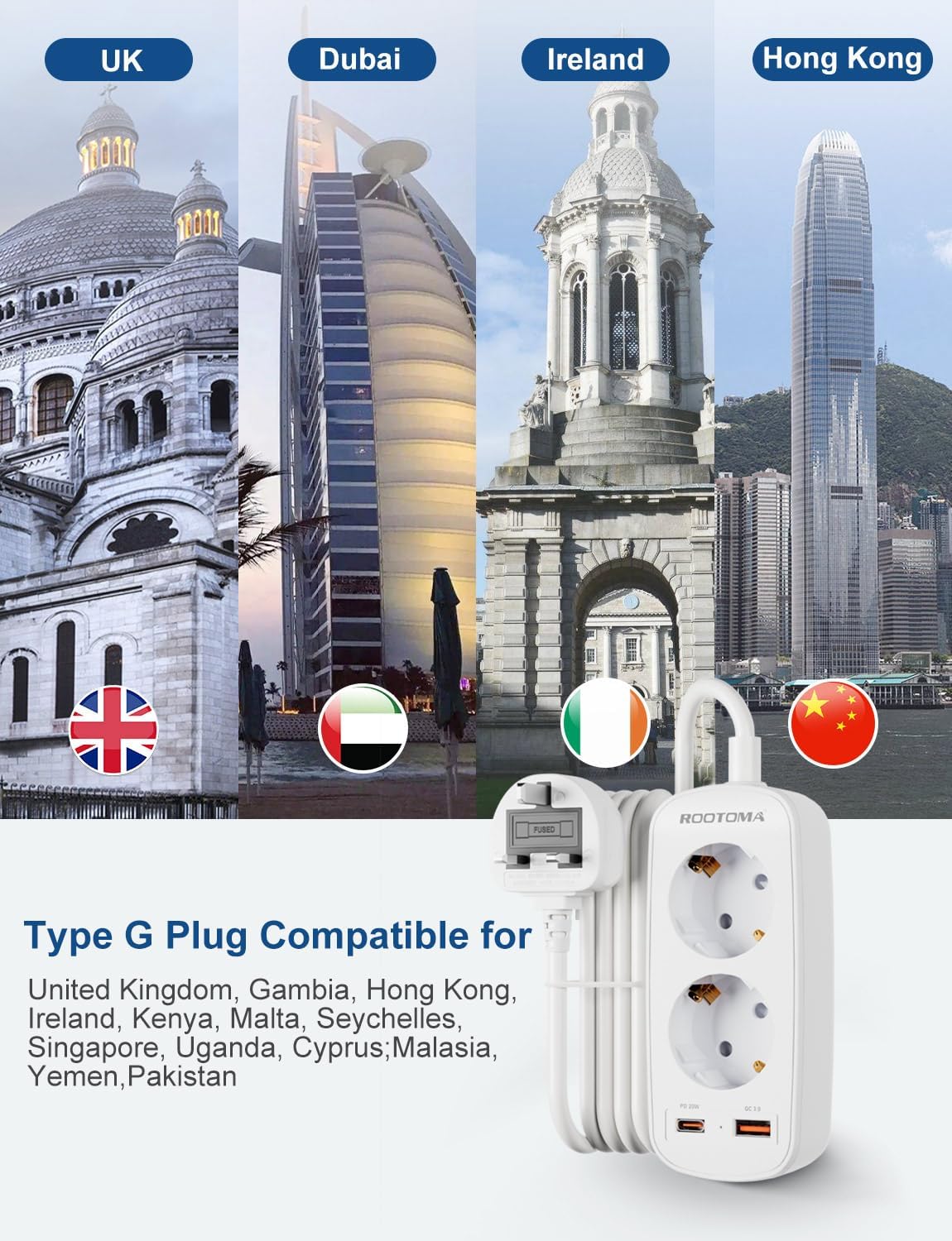 Thumbnail 4 de Adapter England Deutschland Stecker 1,5 m 🔌