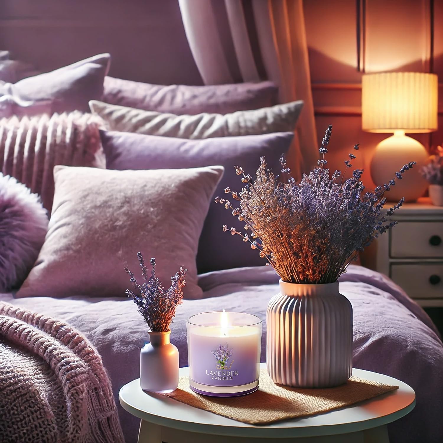 Thumbnail 5 de CHILLFLAME Lavender Candle Gift Set (3 lavender-scented votives) – Purple, 200g