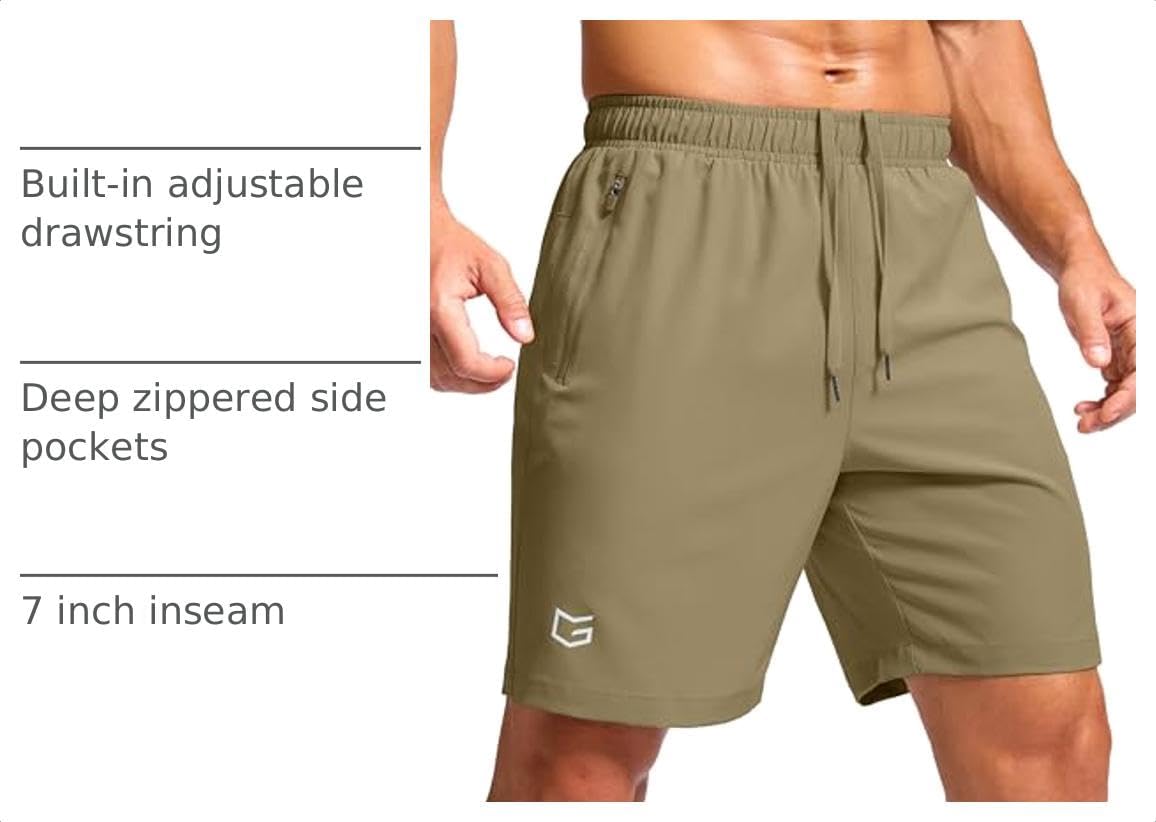 Detalle 2 de G Gradual Men's Running Shorts, 5", 7" & 9" Options, Zipper Pockets, UPF 50+