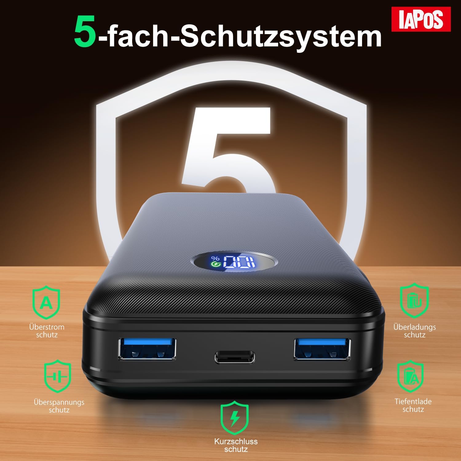 Thumbnail 5 de Power Bank 26.800 mAh PD 3.0 QC 4.0 Schwarz