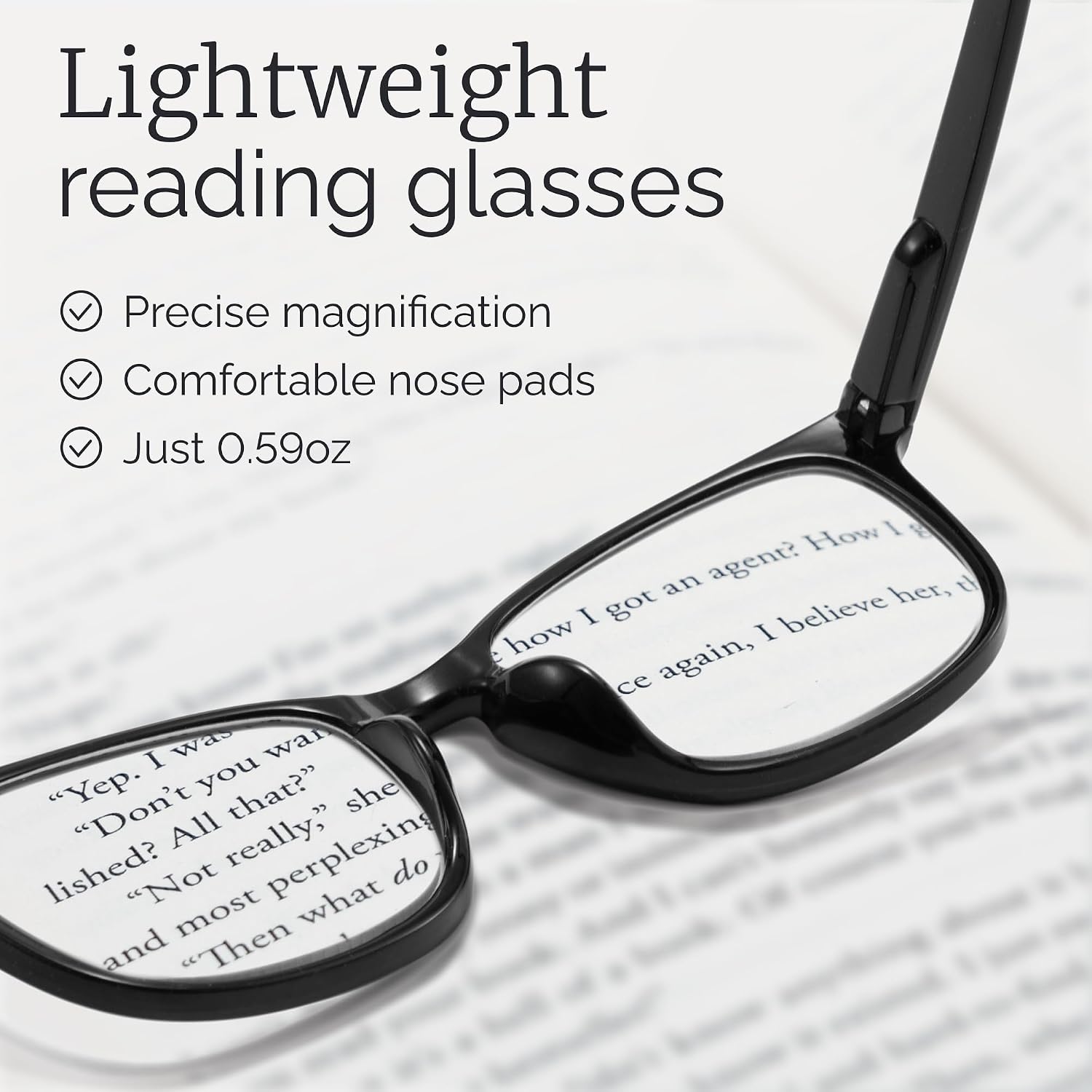 Detalle de CCVOO Reading Glasses with Oval Frames, Spring Hinges and Blue-Light Filter