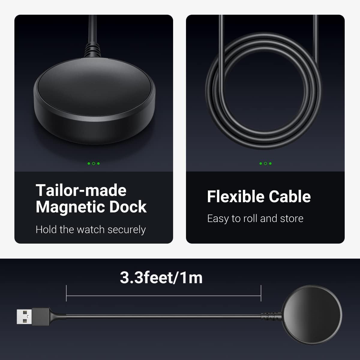Thumbnail 5 de MoKo 2 Pack Charger Magnetic Dock for Galaxy Watch