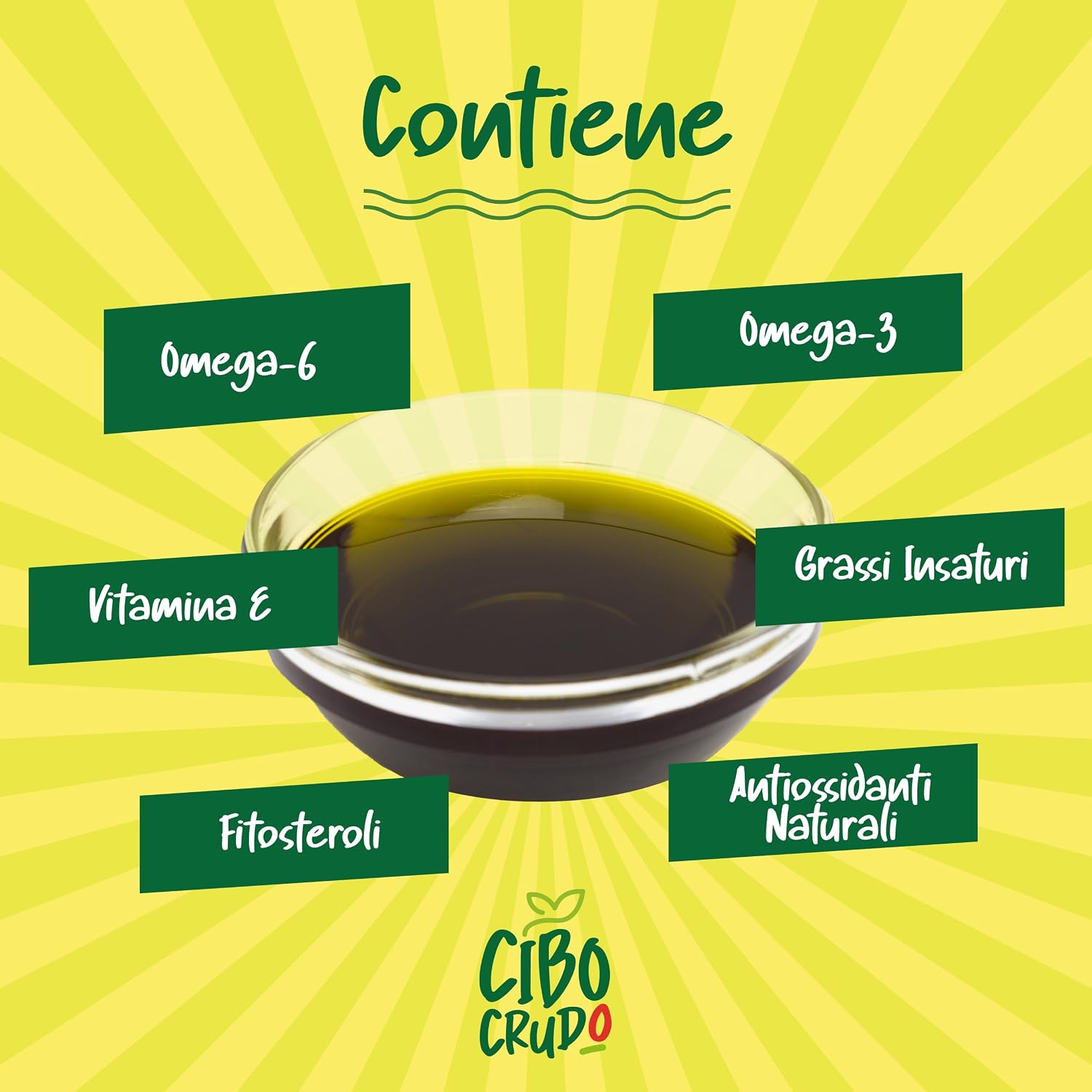 Detalle de Olio di Canapa Alimentare e Biologico - 250ml, spremuto a freddo