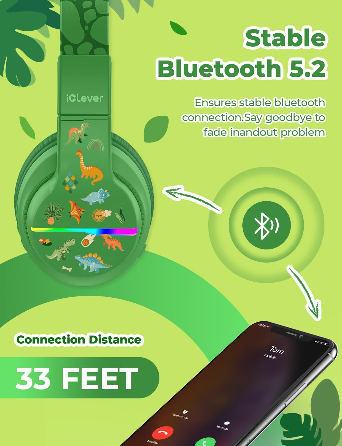Thumbnail 4 de iClever BTH12 Kids Bluetooth Headphones 85H