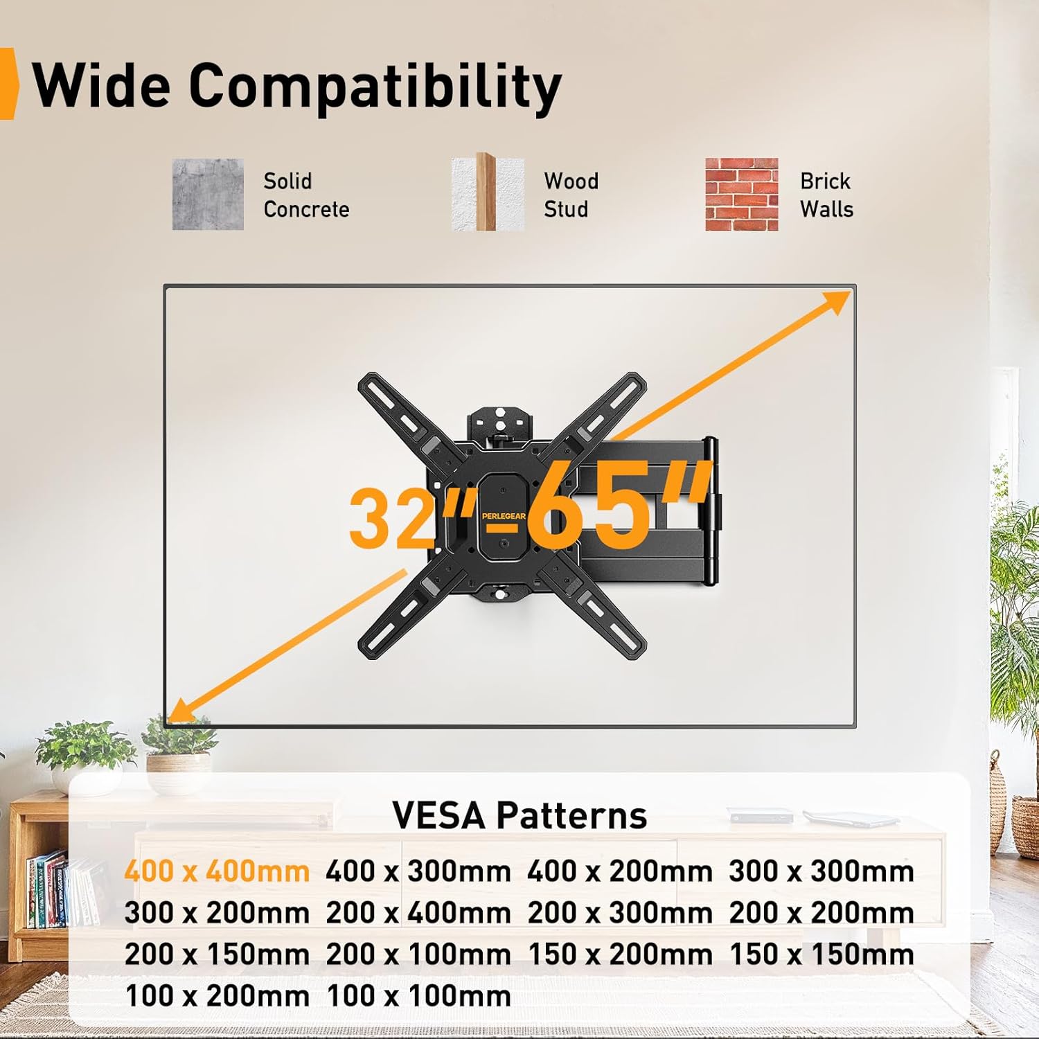Detalle 2 de Perlegear Long Arm TV Wall Mount 37.4"