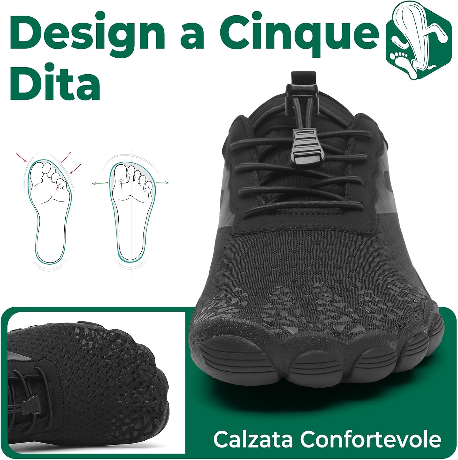 Detalle 2 de SAGUARO Scarpe da scoglio uomo donna con asciugatura rapida (gr. 36–48)