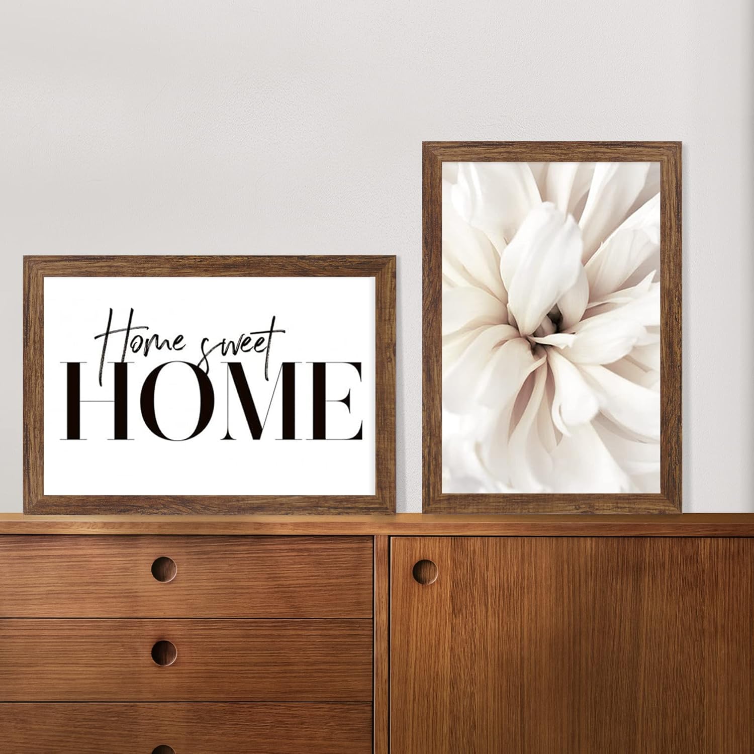 Thumbnail 6 de Hongkee 12x18 Frame Set of 2 (Rustic Brown Wood Style) for 12x18 Posters or 8.5x11 Photos with Mat