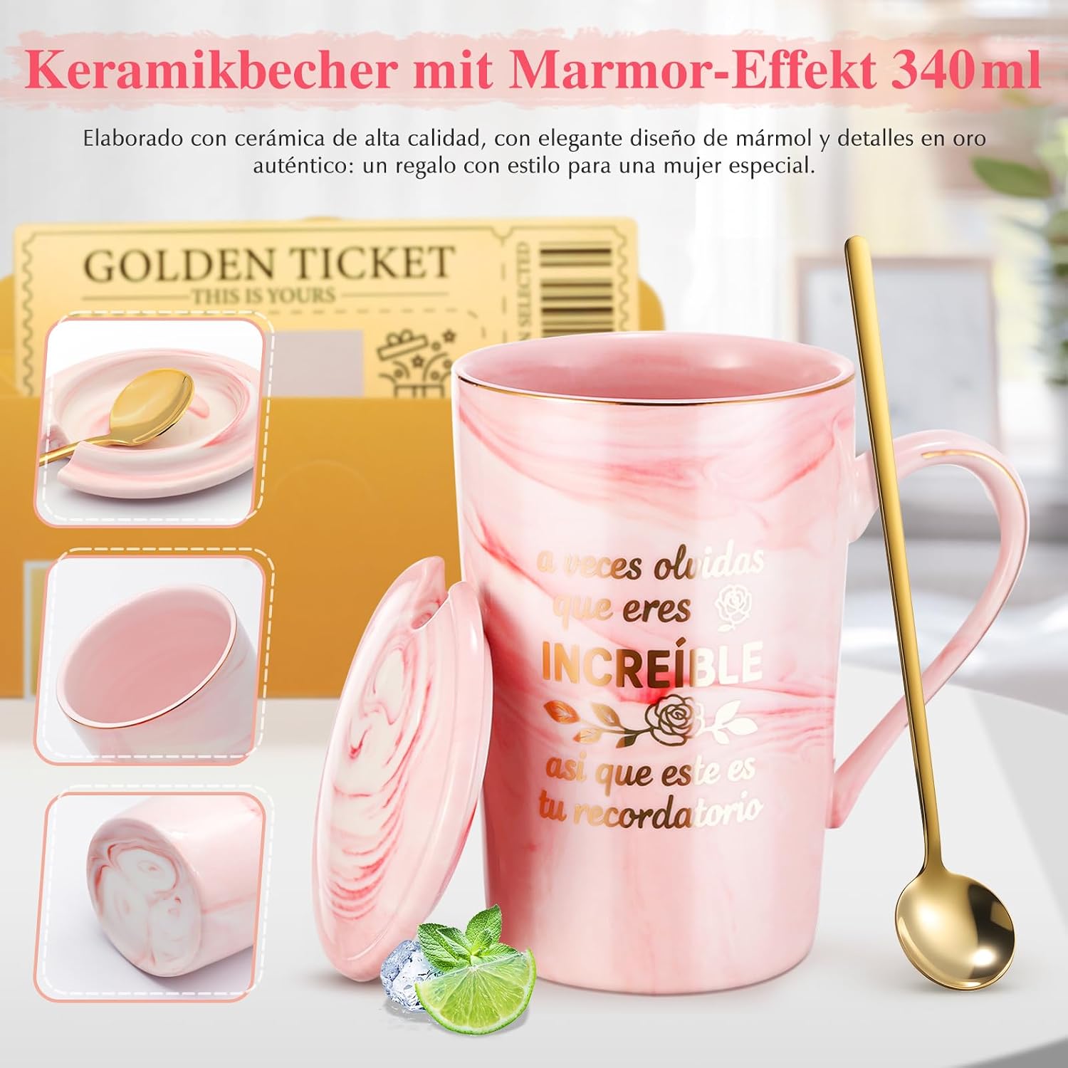 Detalle de Set de tazas 340 ml Regalos Originales para Mujer