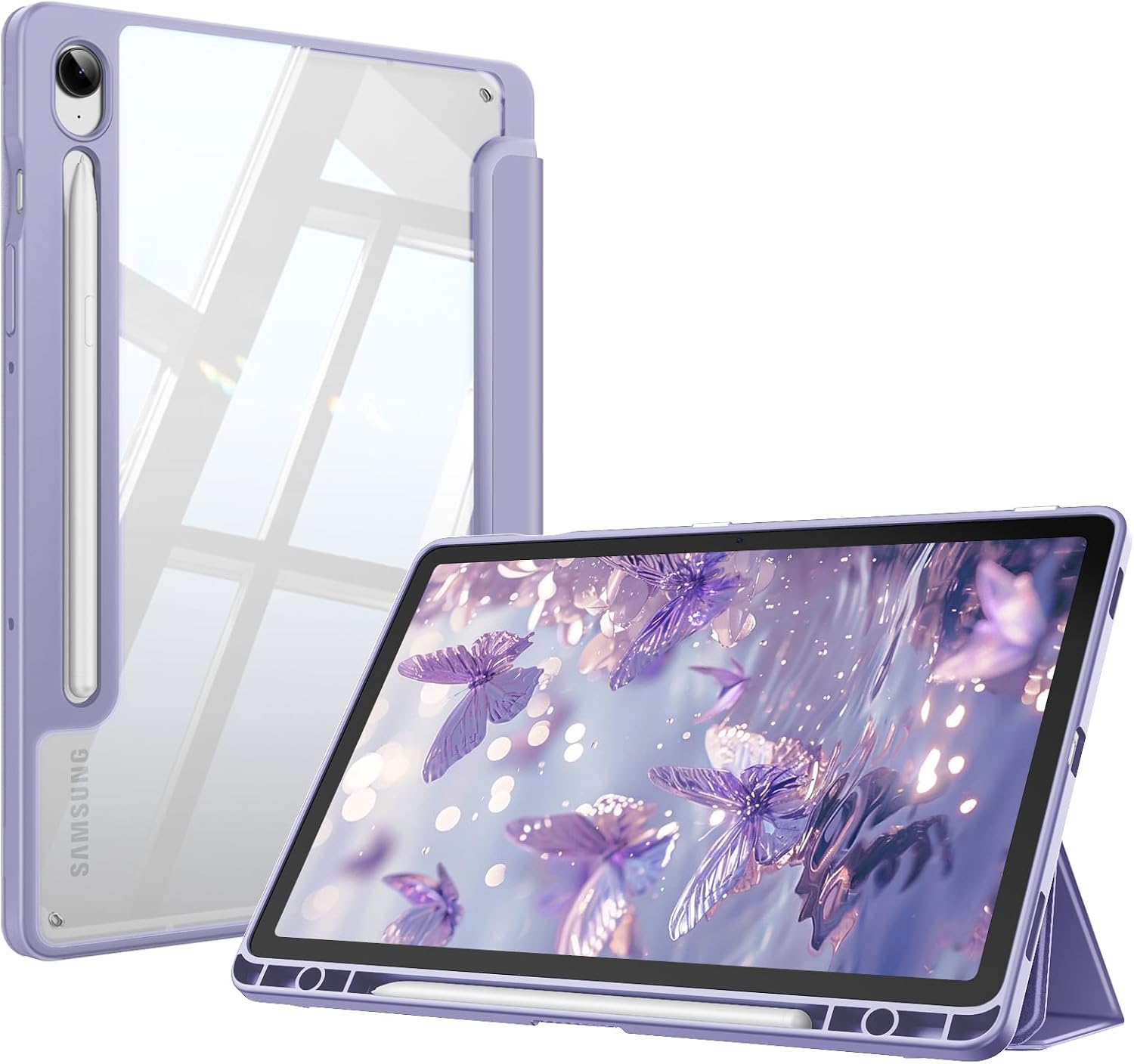 Detalle de FINTIE Cover trasparente per Galaxy Tab S9/S9 FE e S10 Lite/S10 FE 10.9" & S9 11" con S Pen – protezione sottile e supporto auto sleep/sveglia