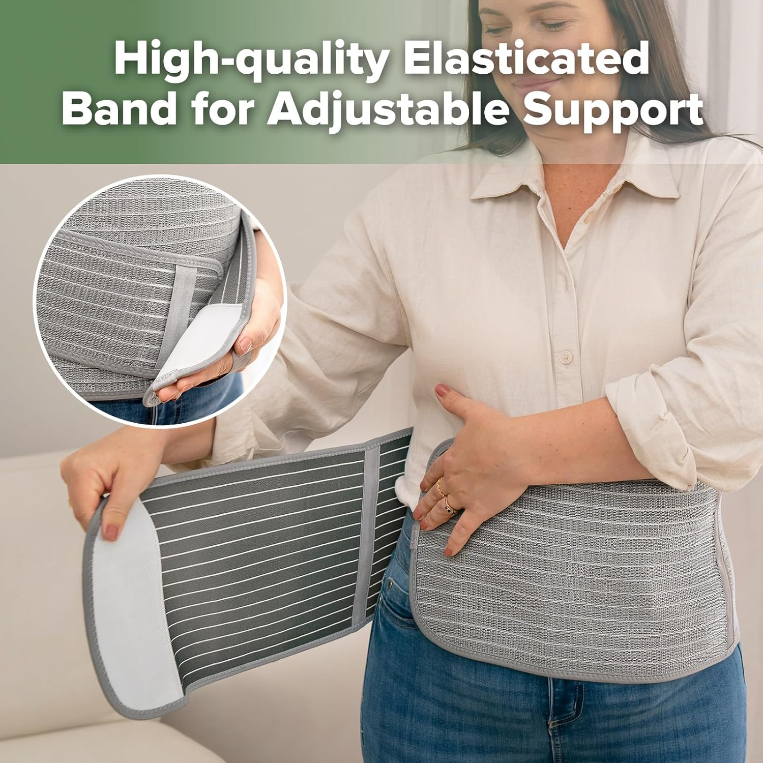 Thumbnail 5 de haakaa fascia addominale postpartum con supporto per la schiena (essenziale postparto per parto naturale e cesareo)