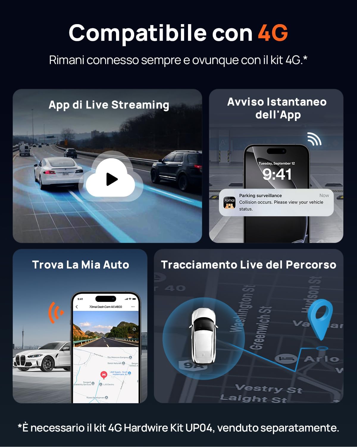 Thumbnail 4 de 70mai M800 128 GB dash cam anteriore
