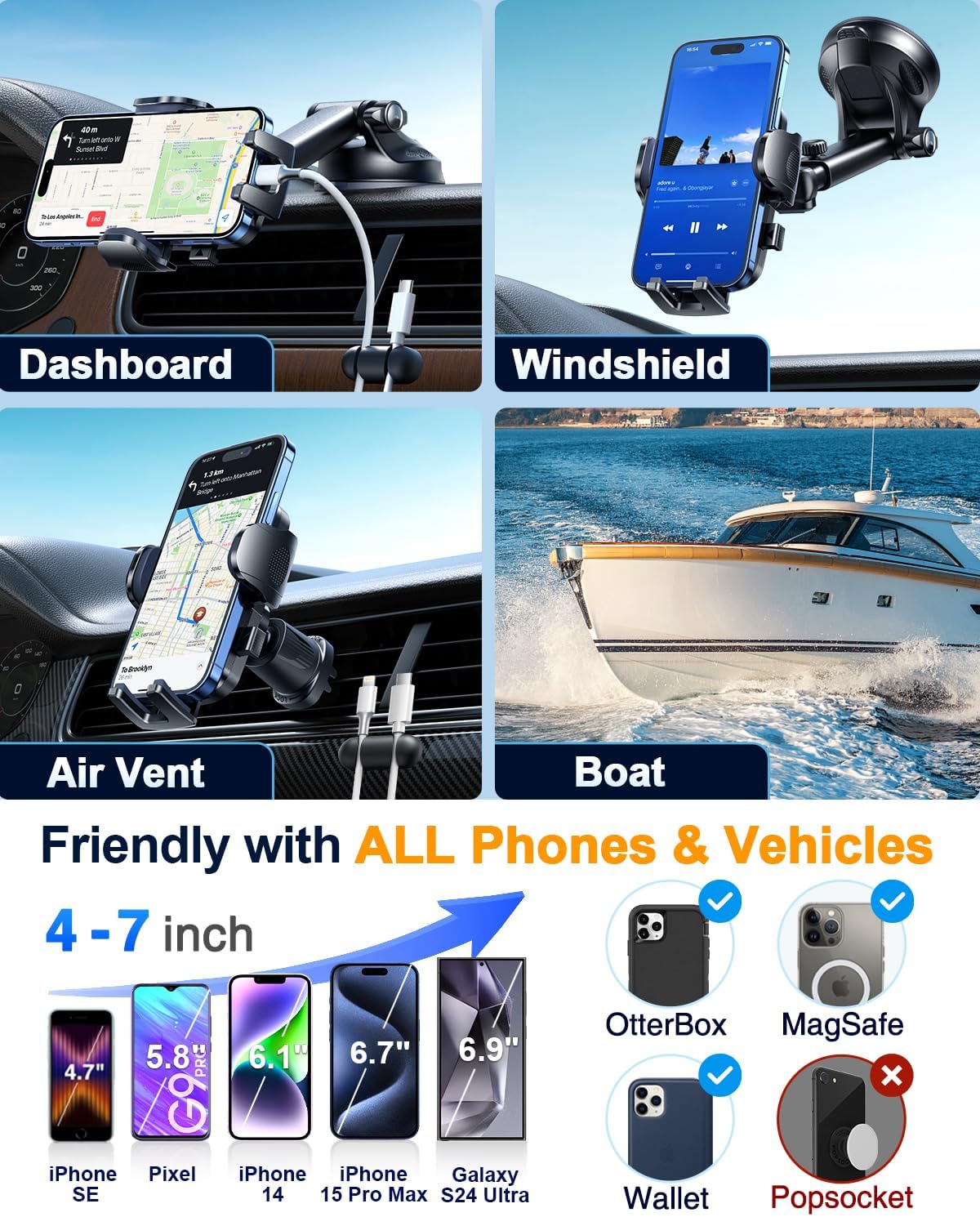 Thumbnail 5 de YRU True Military-Grade 90+LBS Car Mount