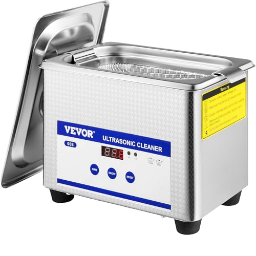 Detalle de VEVOR Nettoyeur à Ultrasons 0,8 L – Nettoyage professionnel sans chauffage pour bijoux, pièces et lunettes