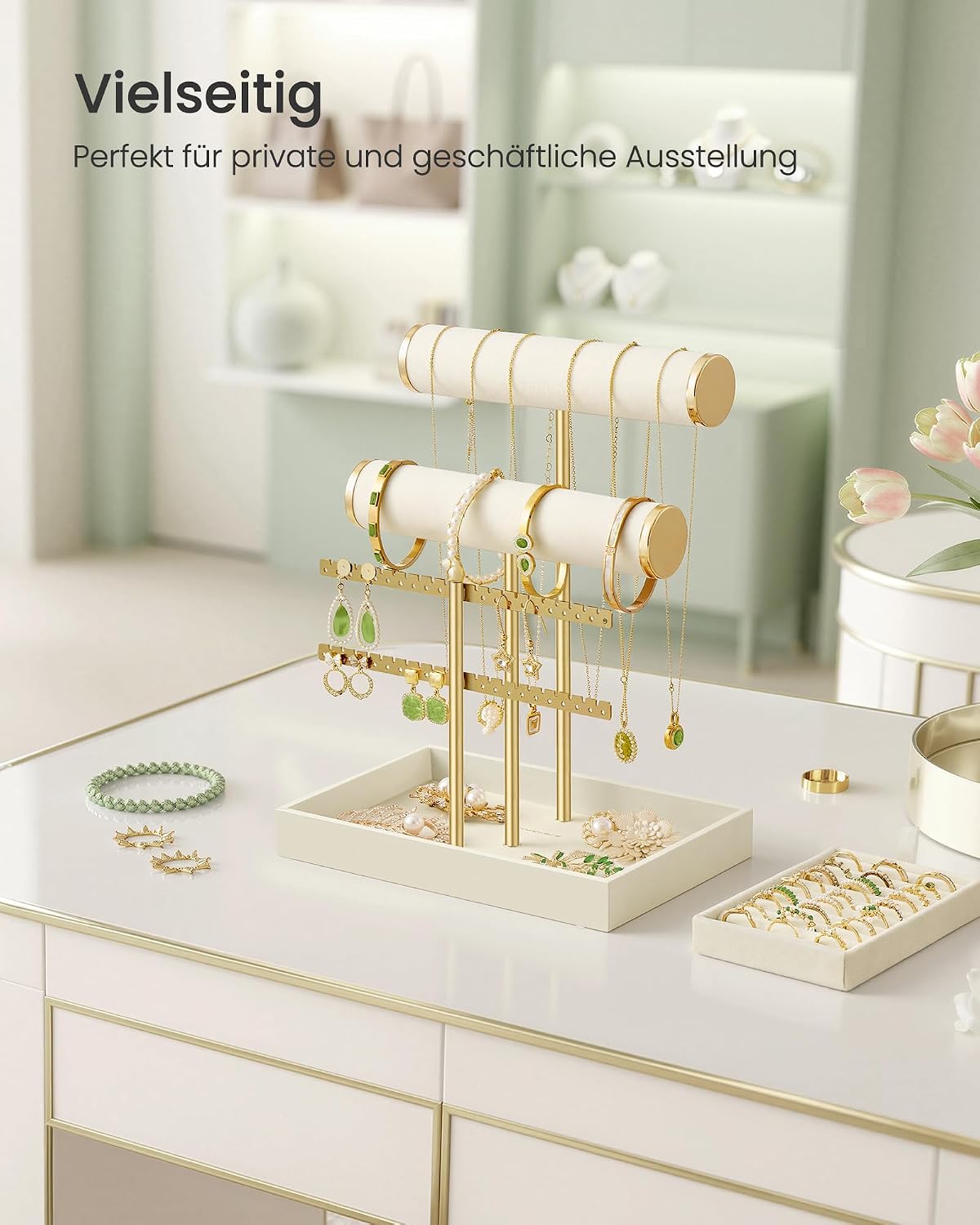 Thumbnail 6 de SONGMICS Schmuckhalter 2 Armbandhalter + Ohrringhalterung – stilvolle Schmuckaufbewahrung