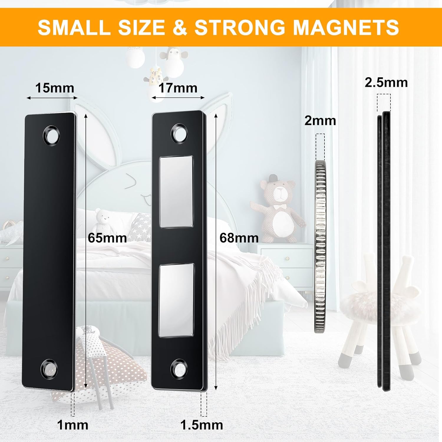 Detalle 2 de Romon Iman Puerta Armario Autoadhesivo 8 Pcs