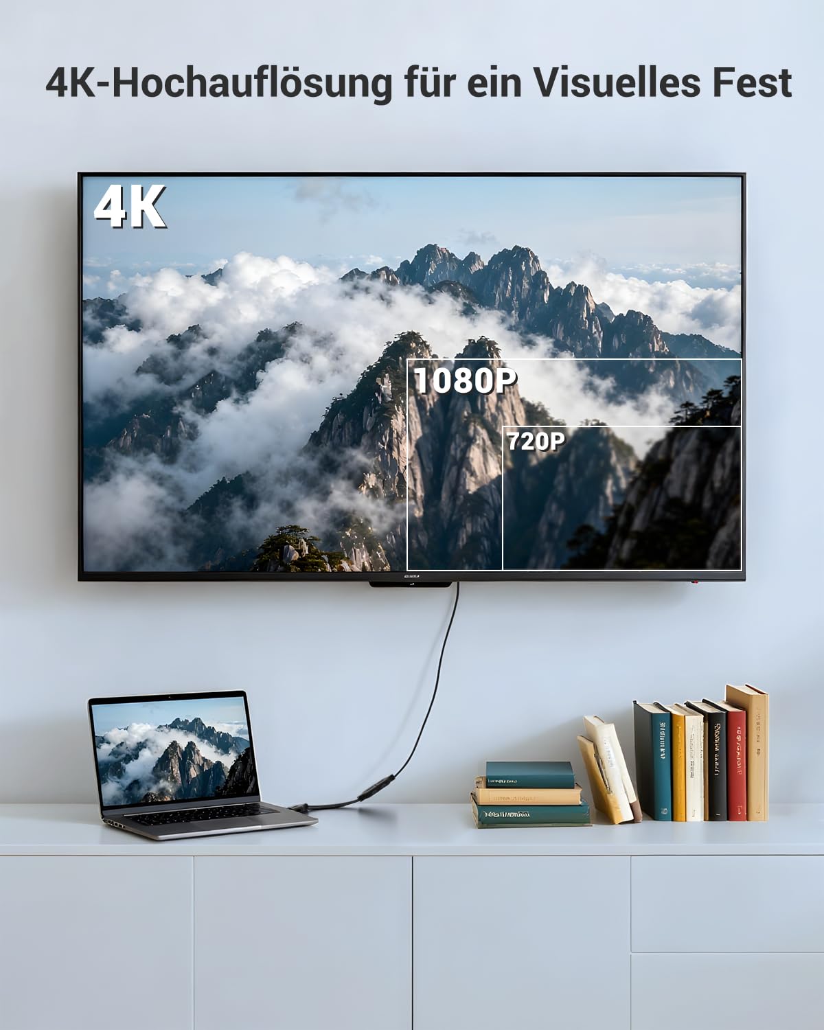 Thumbnail 1 de LEENUE HDMI Verlängerung Kurz 20 cm (2er Pack) – 4K Auflösung, 3D, 2160p, Kabelverlängerung