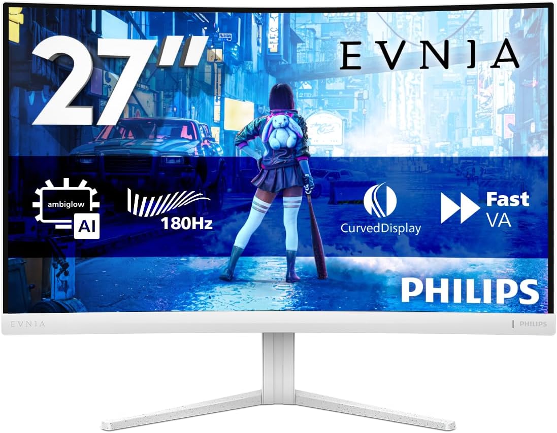 Thumbnail 1 de Philips Evnia 27M2C5201L 27-inch FHD Curved Gaming Monitor (180 Hz, 1 ms GtG, FreeSync Premium)