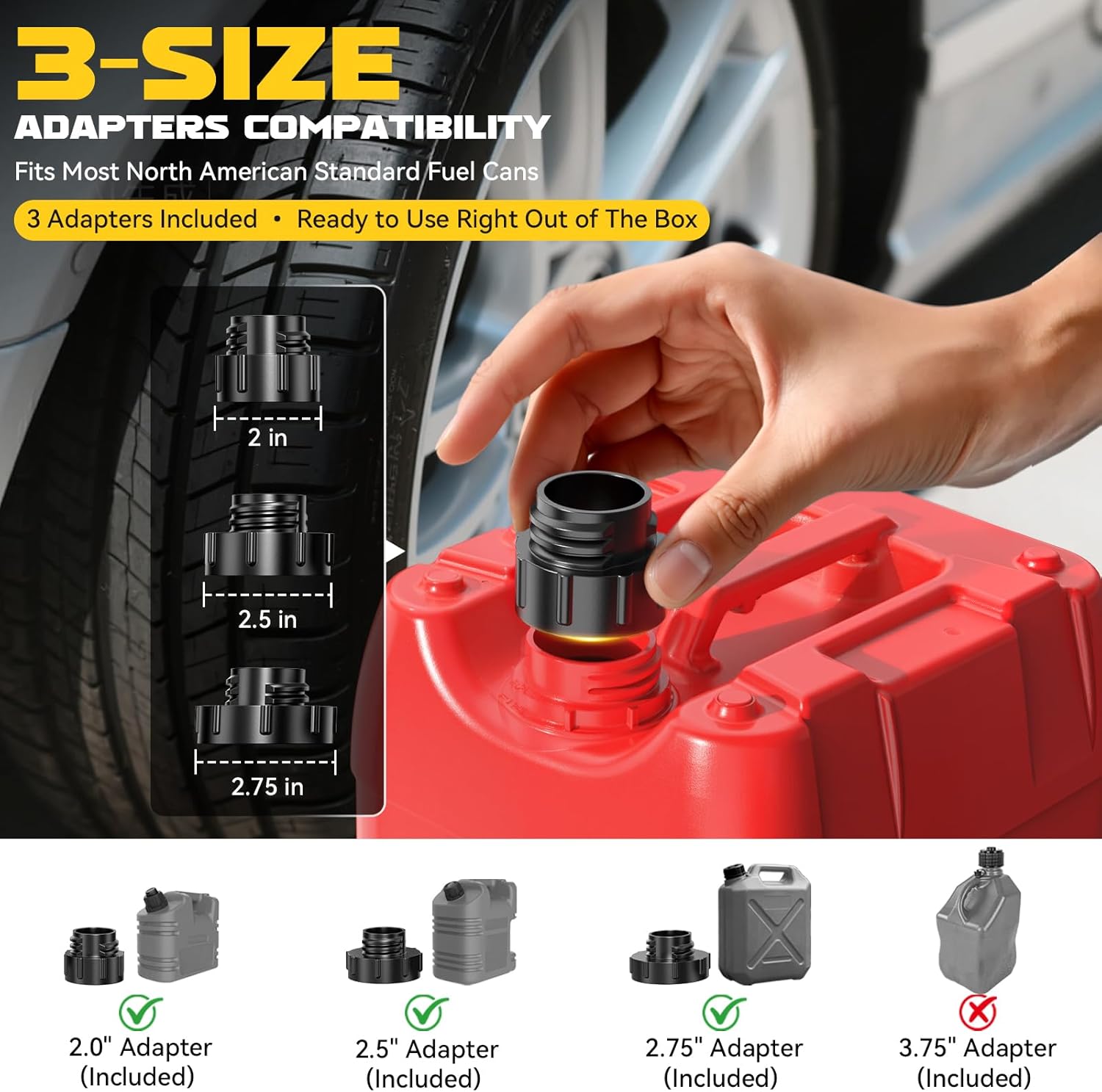 Thumbnail 6 de Ecarke Auto Shut-Off Cordless Fuel Transfer Pump (3.2GPM) for Gasoline & Diesel