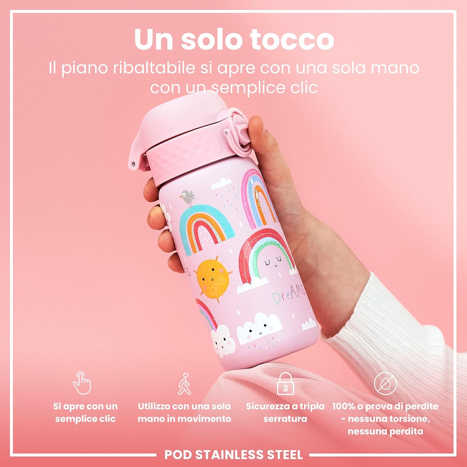 Detalle de Ion8 Borraccia 400ml per bambini 🚰