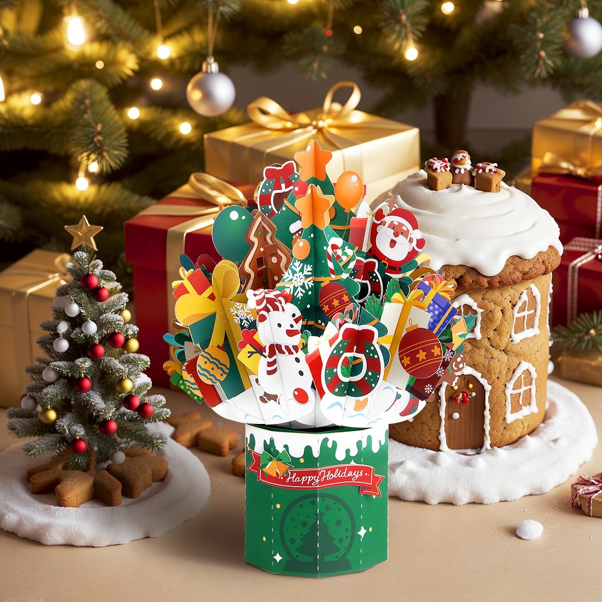 Thumbnail 2 de CNLITIHEKA Christmas Pop Up Bouquet 8.66in 🎁