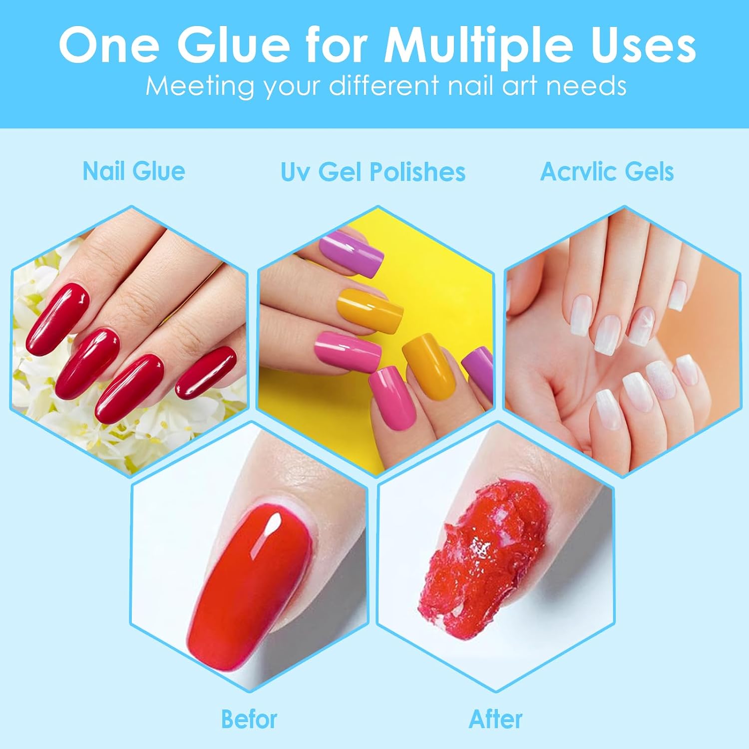 Thumbnail 6 de 1 Pièces Dissolvant de Vernis à Ongles en Gel – Gel Nail Polish Remover Professionnel, Bleu