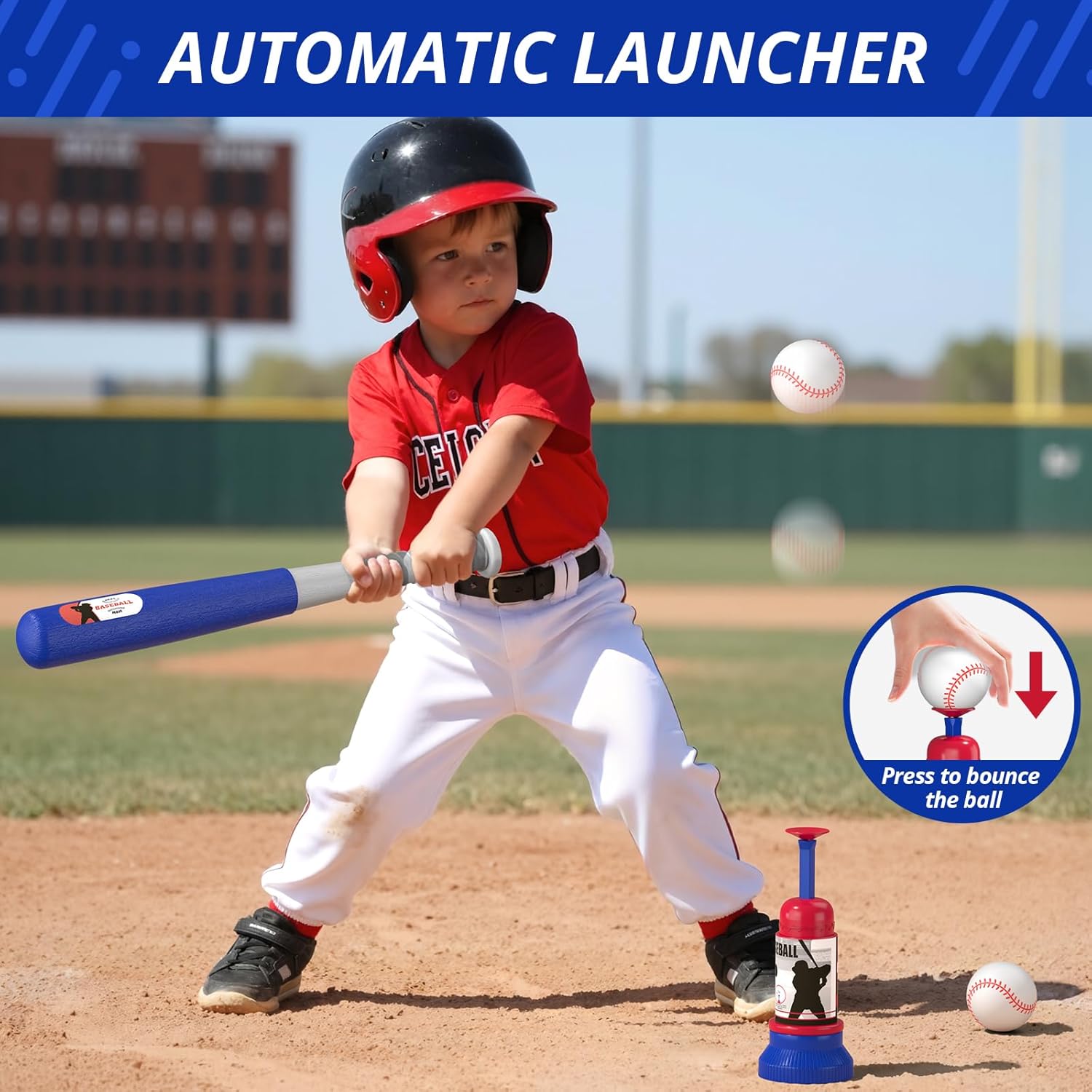 Detalle 2 de HYES 3-in-1 Kids Baseball Set ages 3–5 ⚾