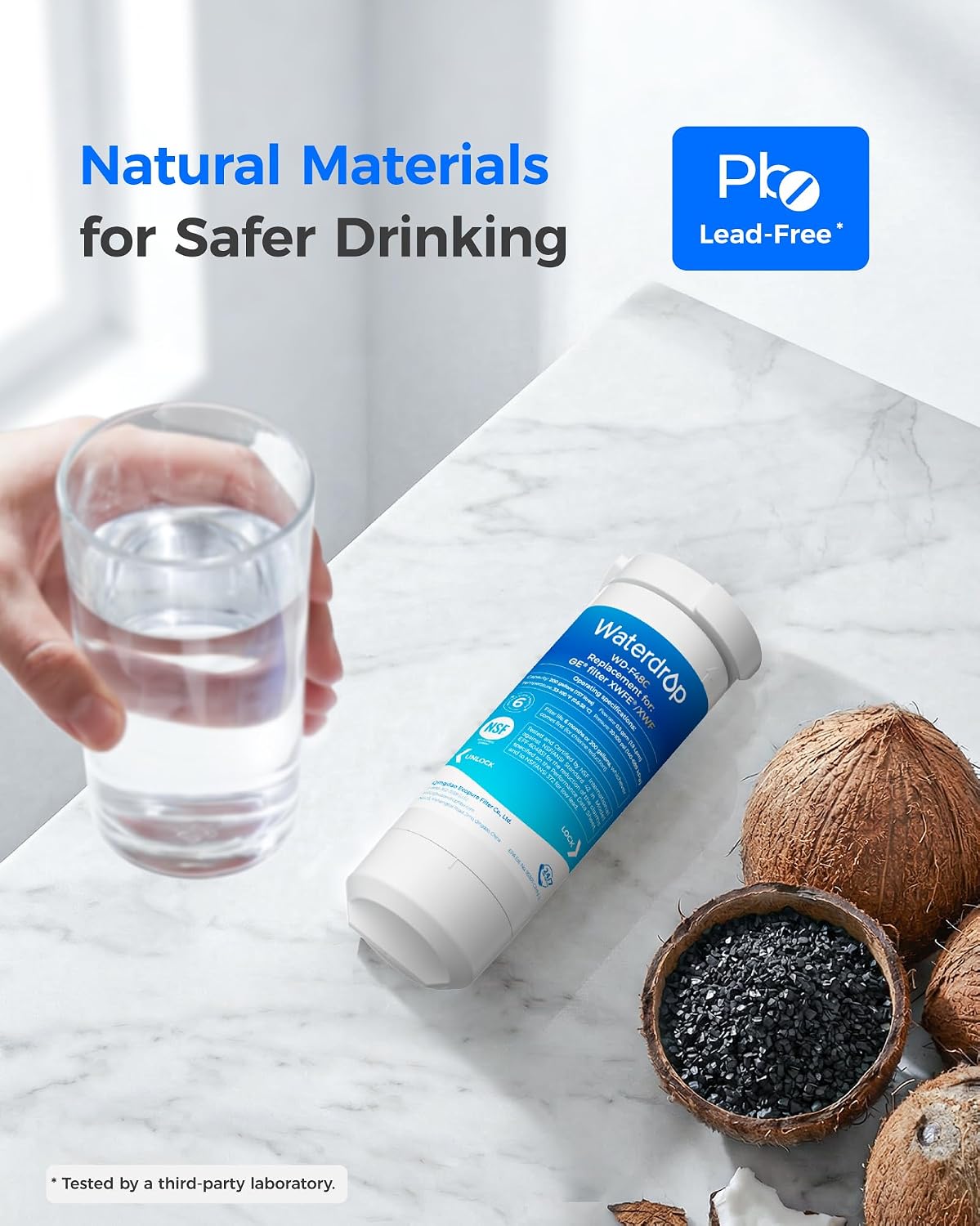 Thumbnail 6 de Waterdrop WD-F48C XWFE Refrigerator Water Filter with Built-In Chip