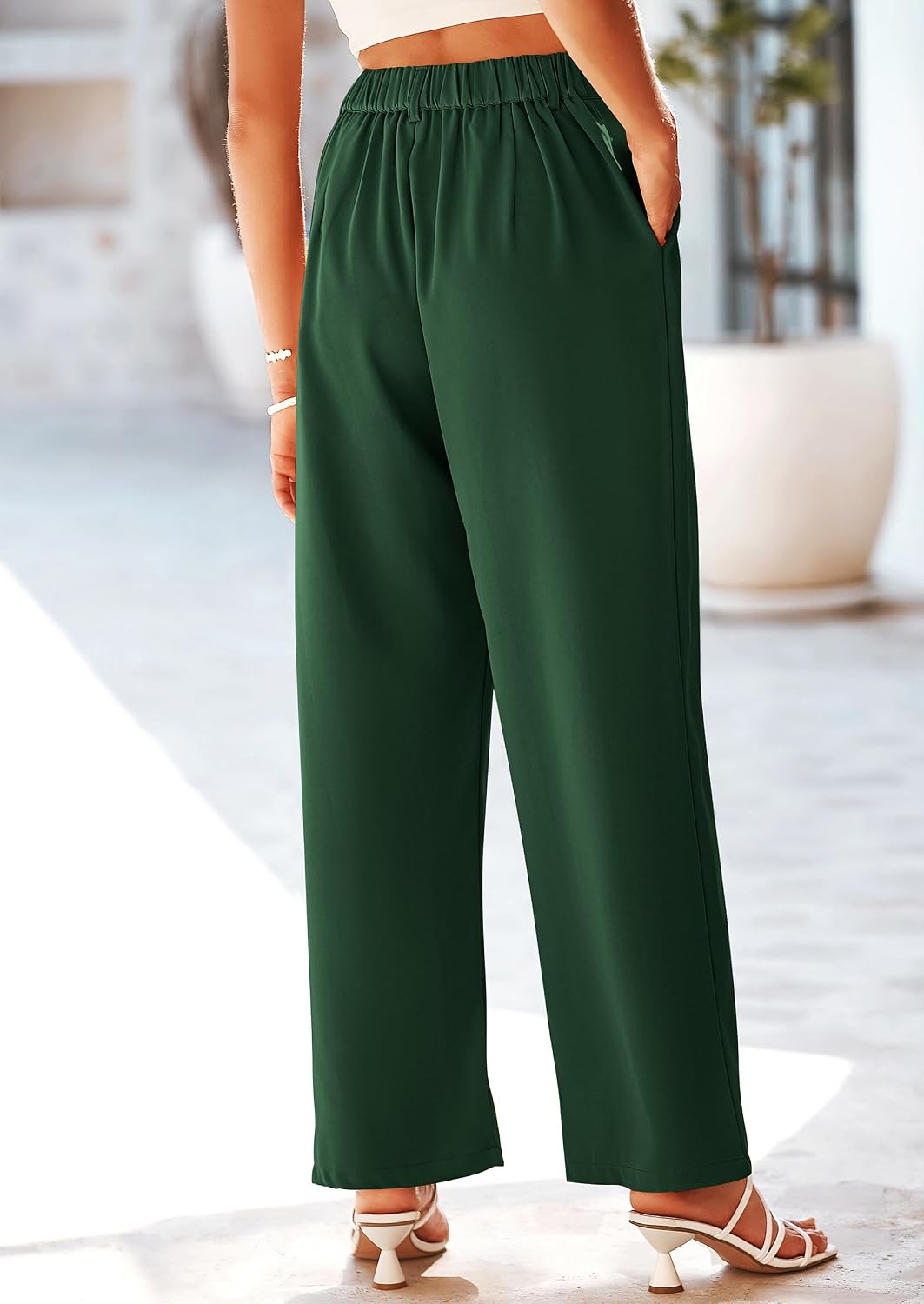 Detalle de PRETTYGARDEN Wide Leg Pants for Women (High-Waisted, Business Casual with Pockets)
