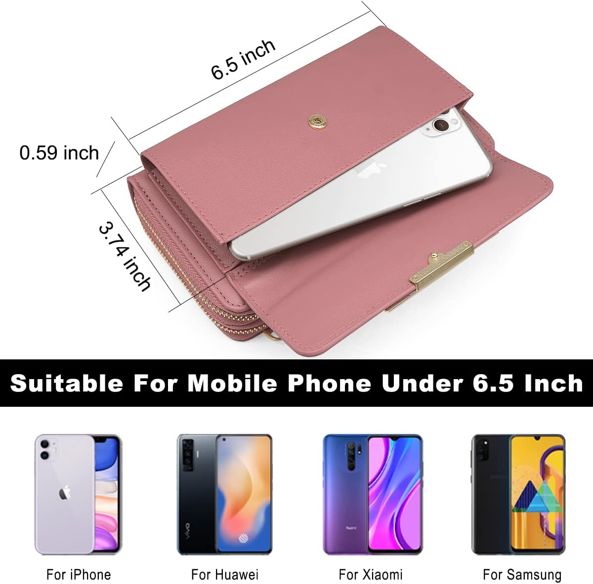 Thumbnail 3 de REETEE Crossbody Phone Bag for Women with RFID Blocking and 24 Card Slots