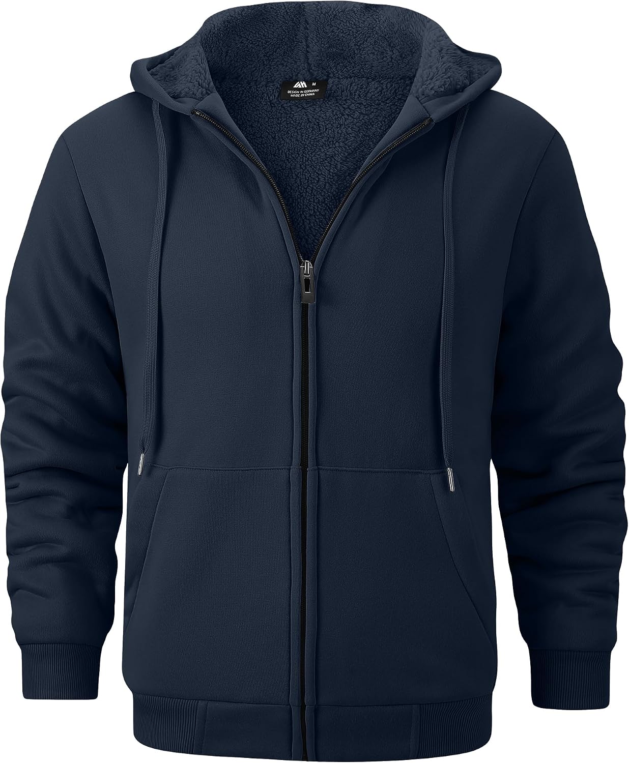 Detalle de GEEK LIGHTING Men's Sherpa-Lined Full-Zip Hoodie