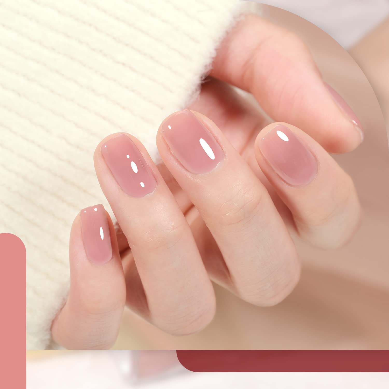 Thumbnail 2 de GAOY Rose Garden Jelly Gel Nail Polish Kit 6x6.5ml