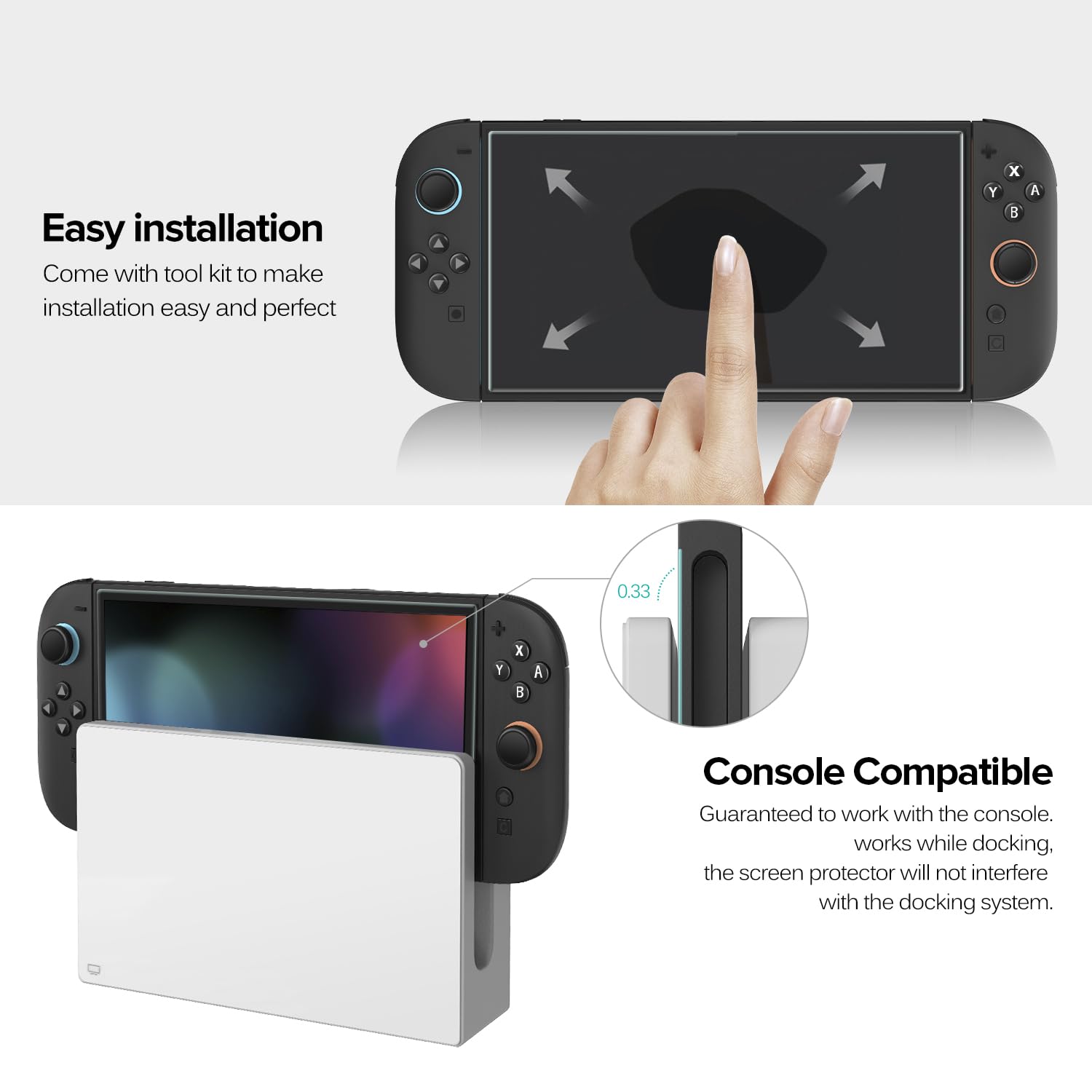 Detalle 2 de ivoler Nintendo Switch 2 screen protector, 3-Pack 7.9 in