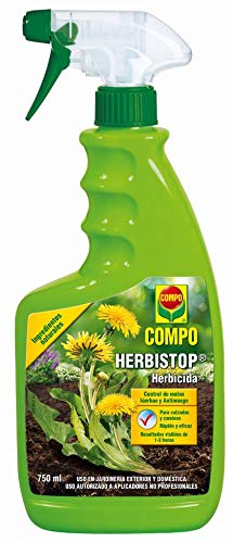 Detalle de COMPO Herbistop Herbicida: control de malas hierbas y musgos con ingredientes naturales (750 ml)