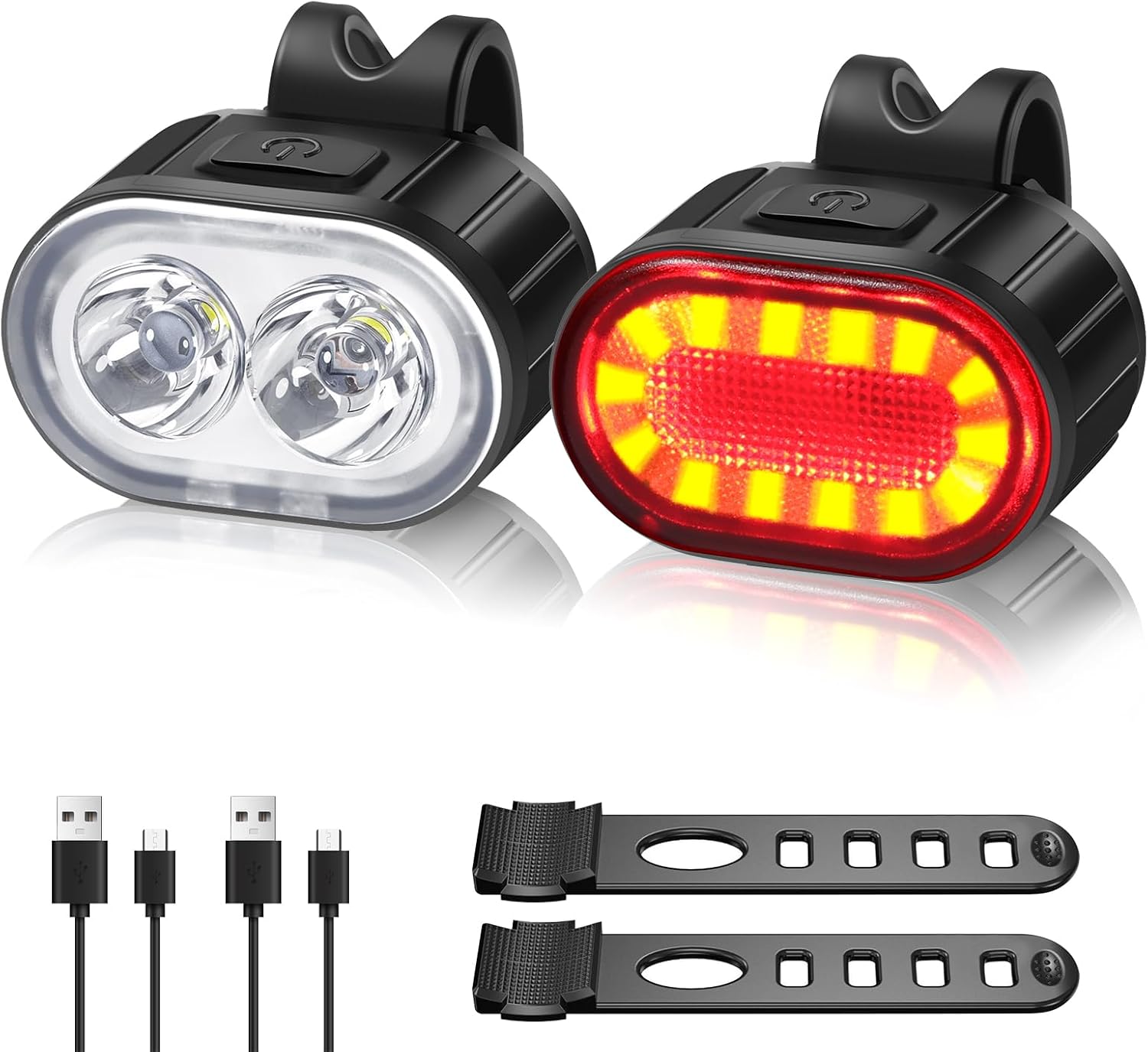 Detalle de Oderra Luces Bicicleta Delantera y Trasera 4 modos