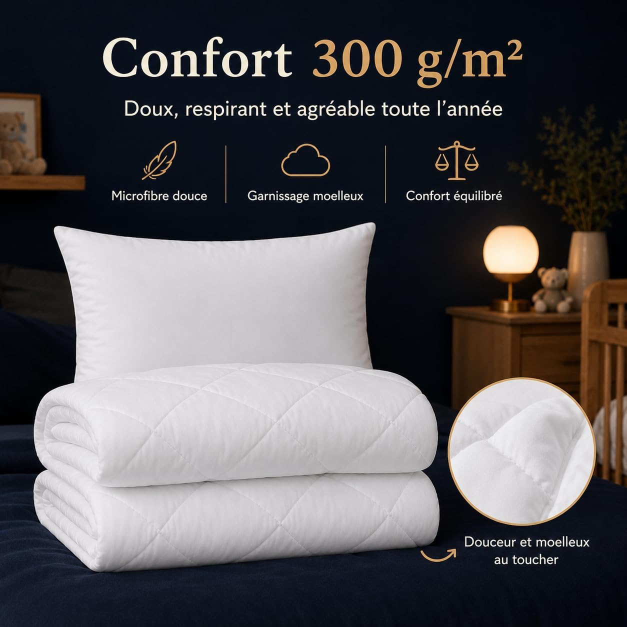 Detalle de SOHYGGE QUILT02261 Children's Duvet Set, 100 x 135 cm, 4 Seasons