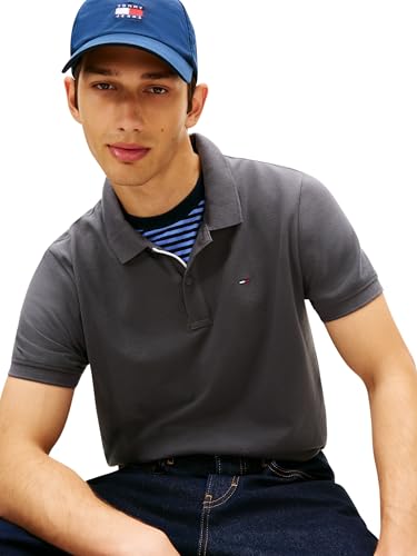 Detalle 1 de Tommy Jeans TJM Slim Placket Polo M gris lavado M